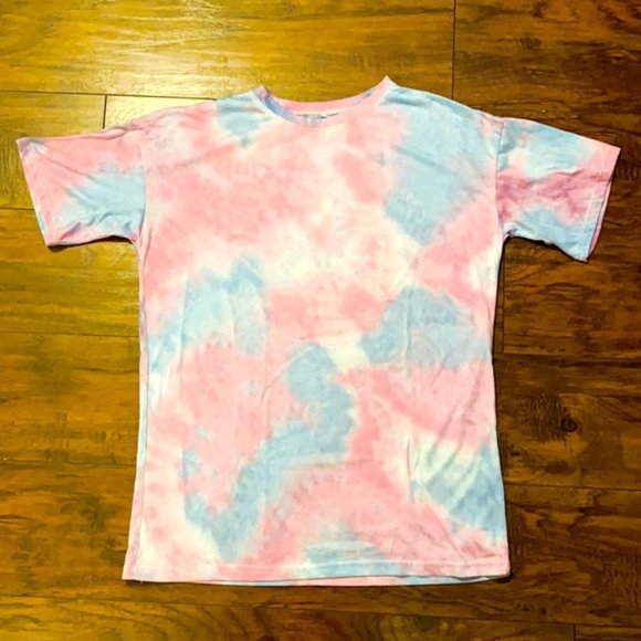 Shein Oversized Drop Shoulder Tie Dye Tee Shirt - Picture 1 of 4